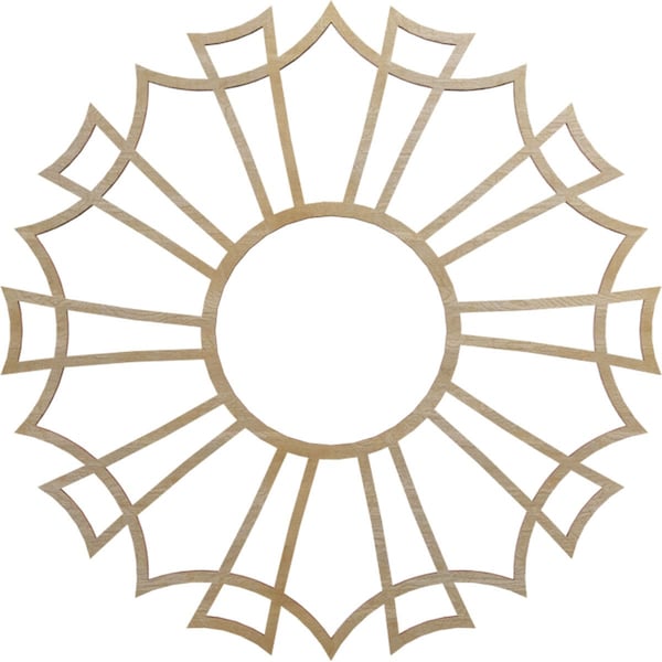 Ekena Millwork Augustus Wood Fretwork Pierced Ceiling Medallion, Hickory, 16"OD x 5 5/8"ID x 3/8"T CMWP16X16X0375AUHI - main